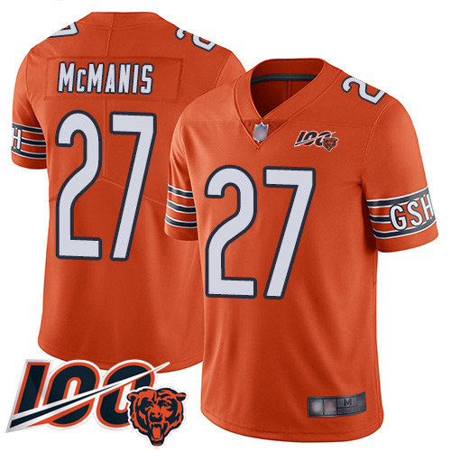 Chicago Bears Limited Orange Men Sherrick McManis Alternate Jersey NFL Football #27 100th Season